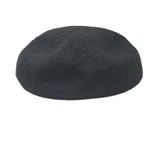 Vintage Ladies Hat Black Round Juliet Cap